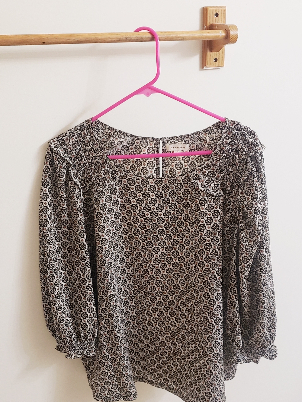 Max Studio Floral 3/4 Sleeve Blouse